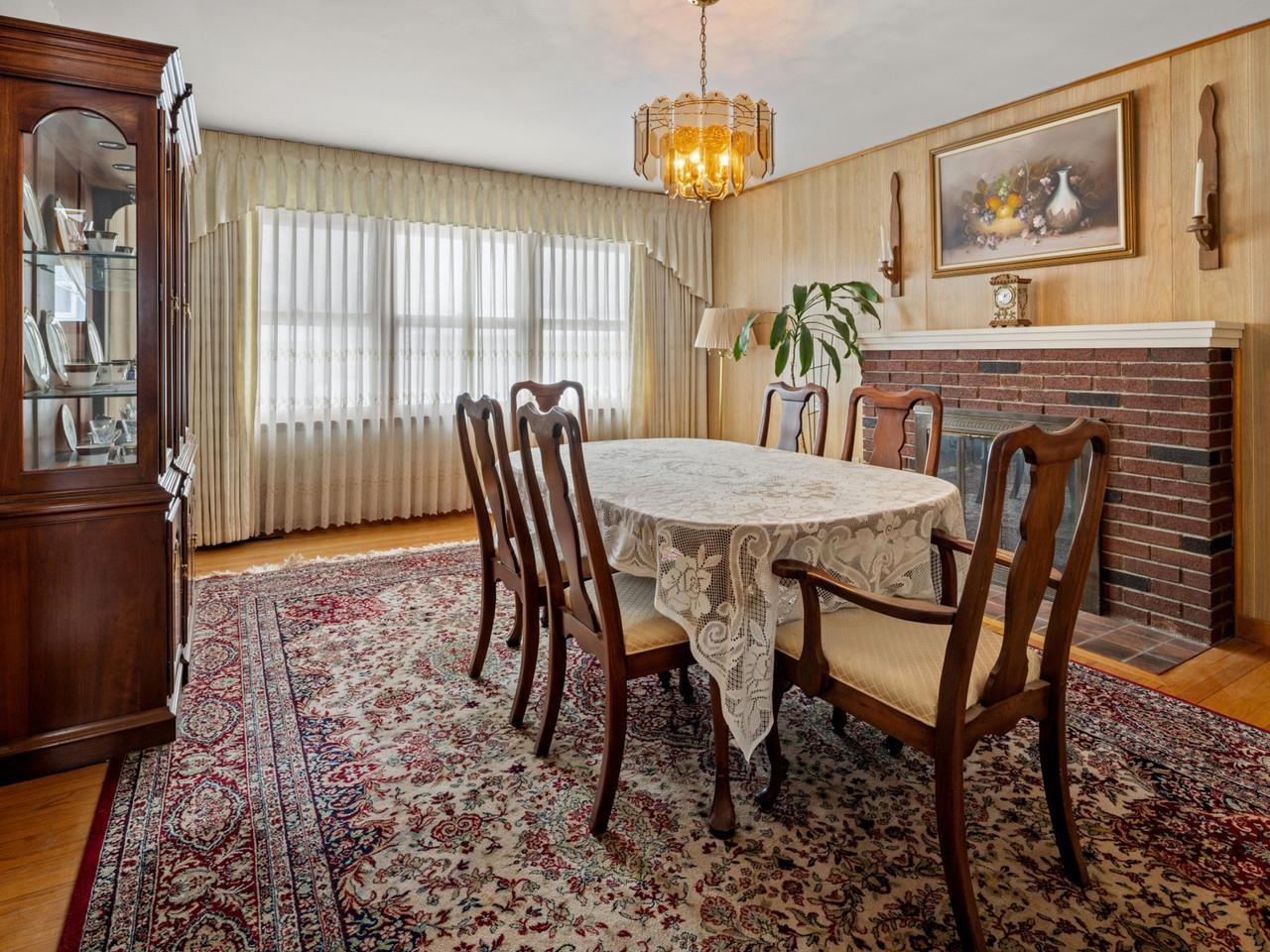 Dining Room with Fireplace