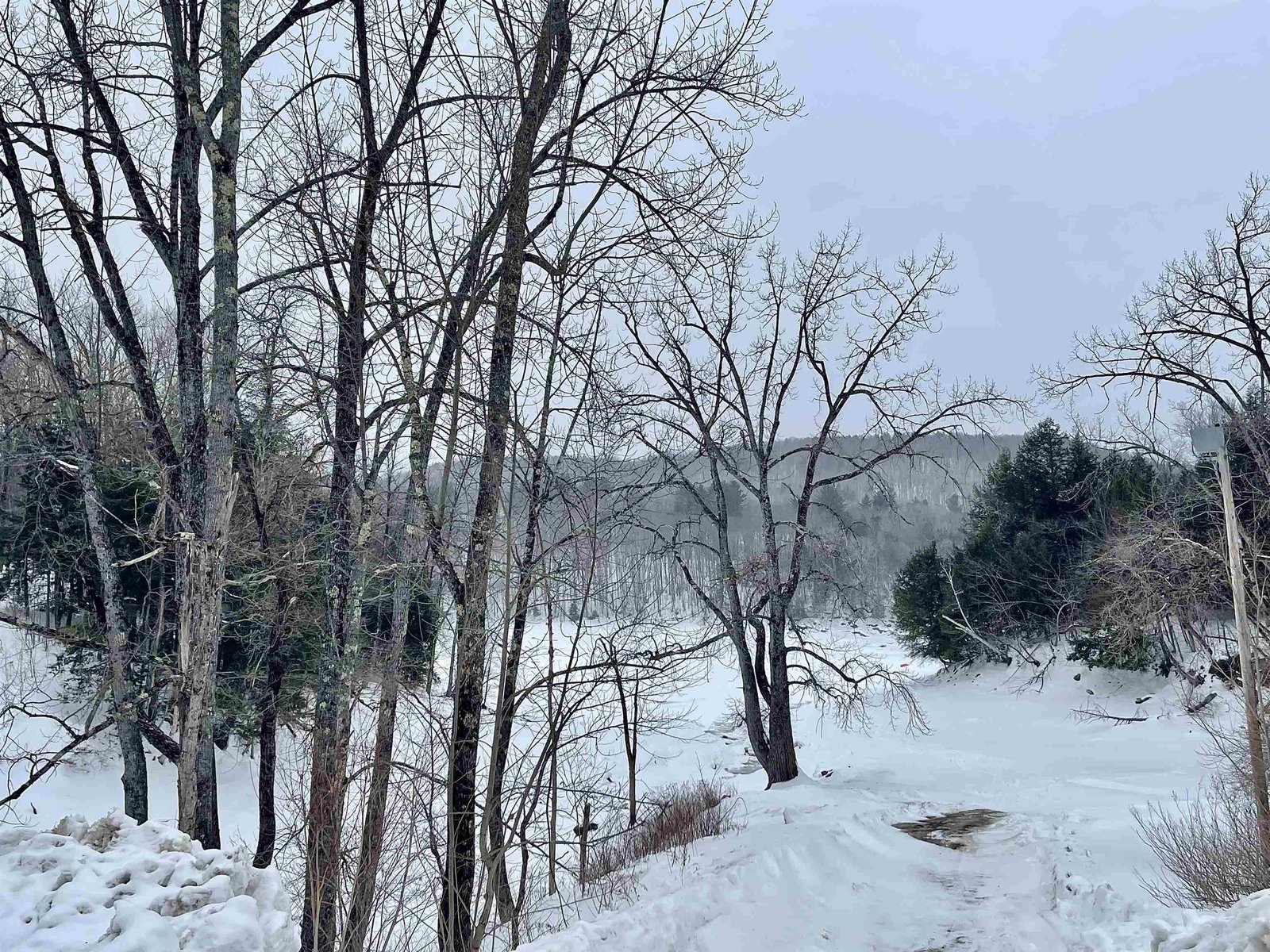 Harriman Reservoir South End Boat Ramp in February