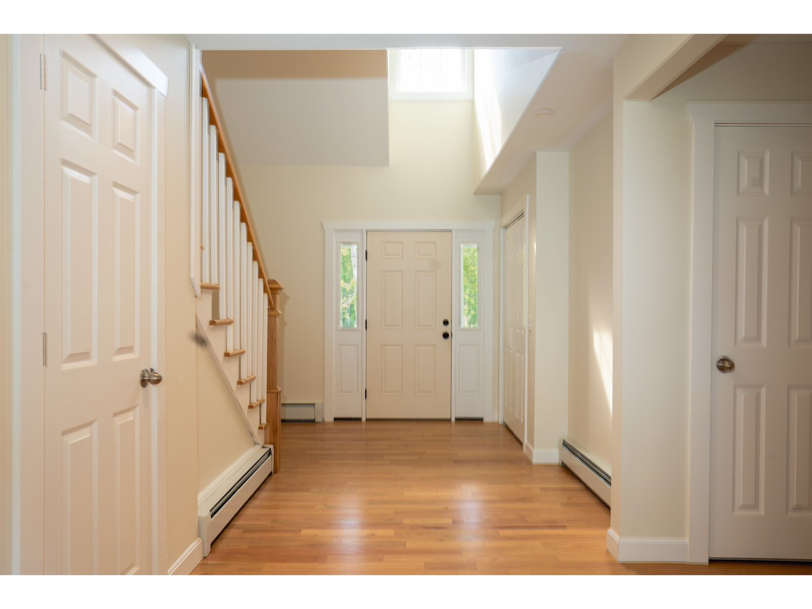 Entrance with front hall closet
