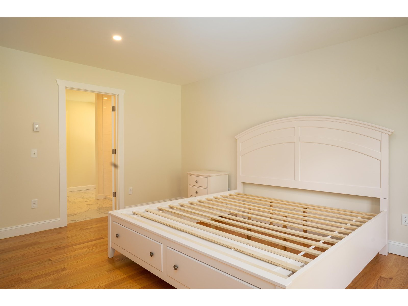 Primary bedroom with walk in closet