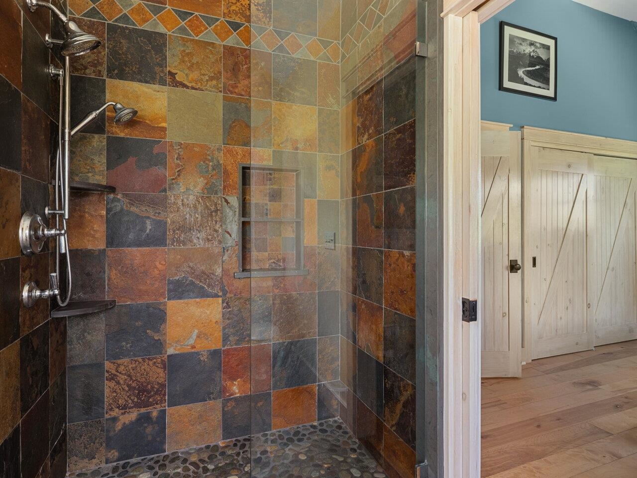 With Tiled Walk-in Shower