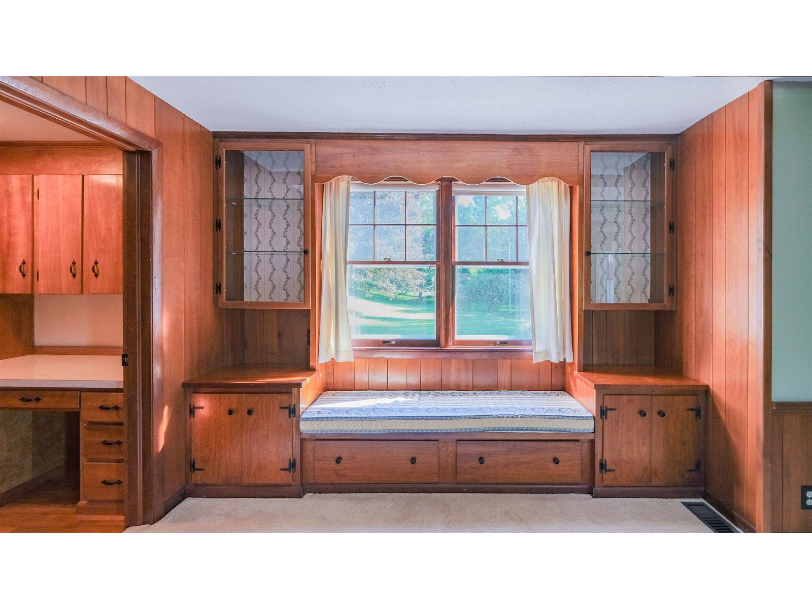 Window seat in living room