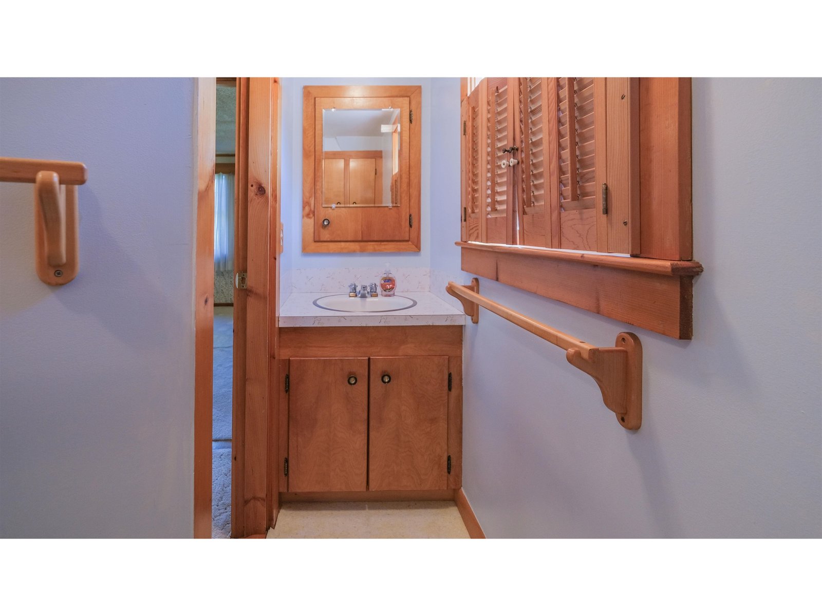 Vanity in hall bath