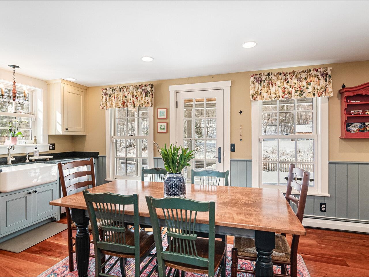 Patio door to covered porch