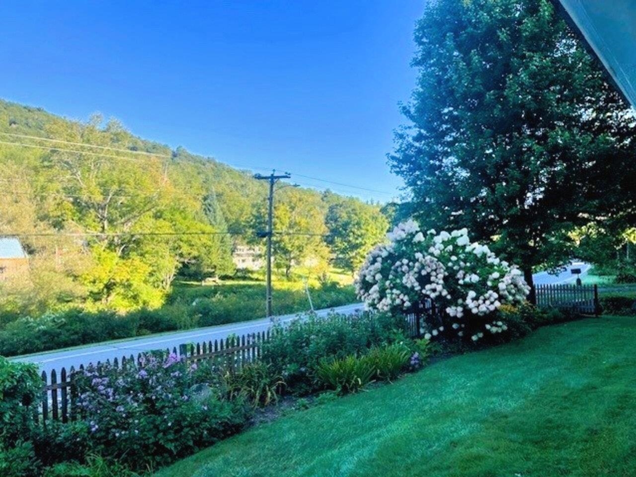 View across Main St to river