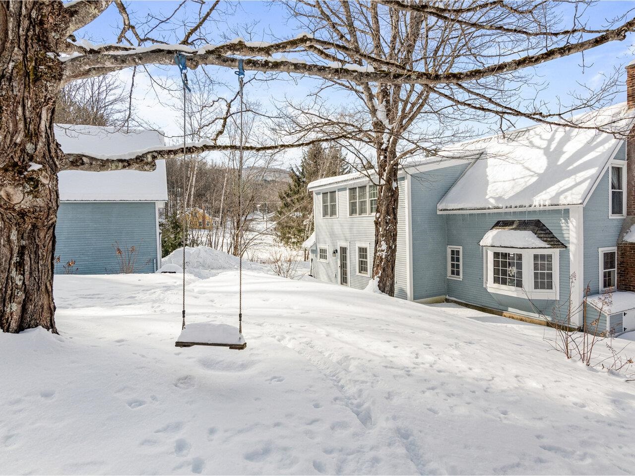 Tree swing & sledding hill