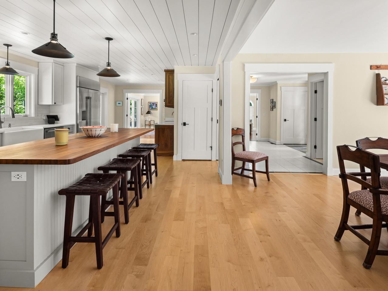 Open informal layout in back