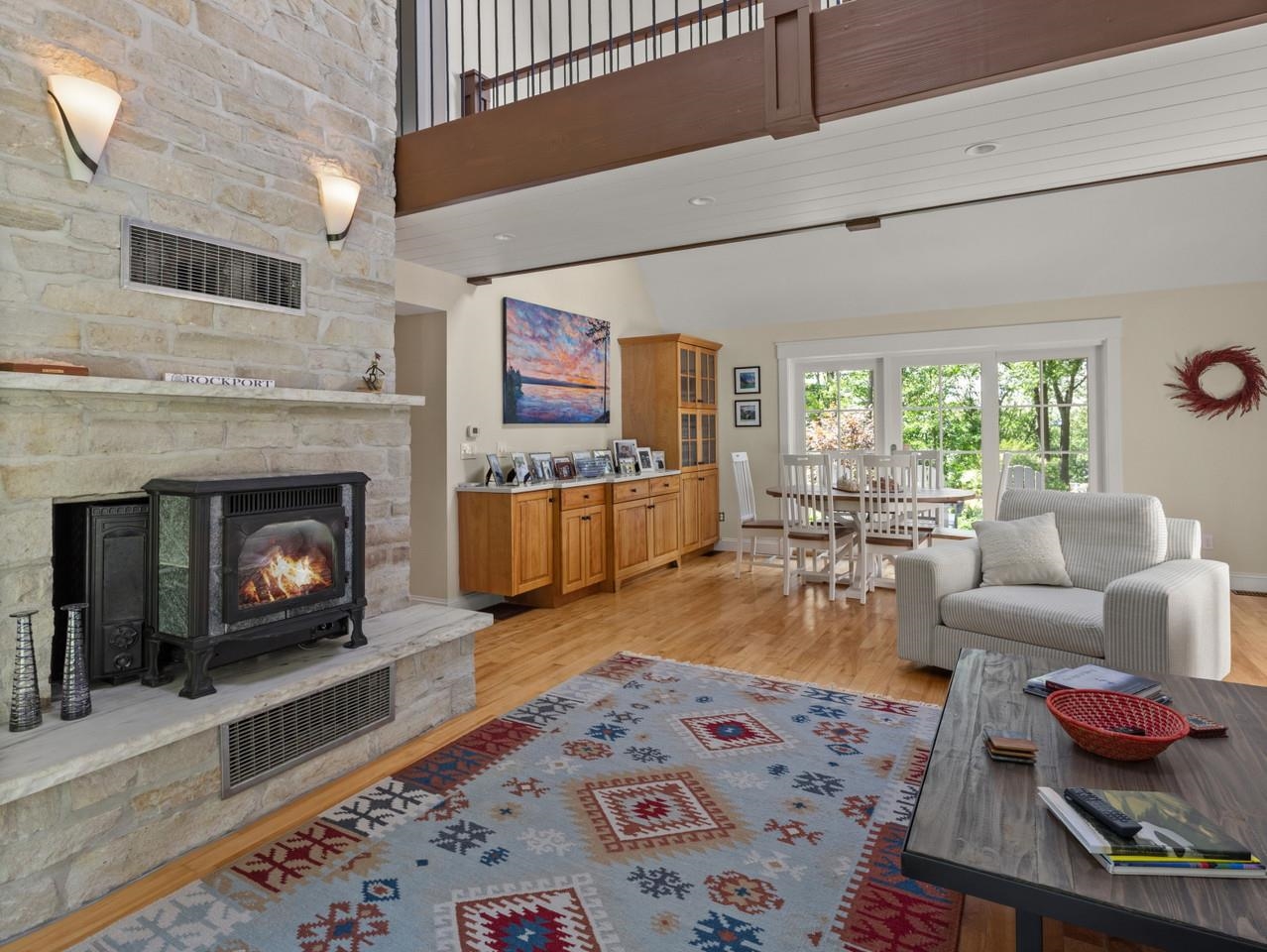 Vaulted family room