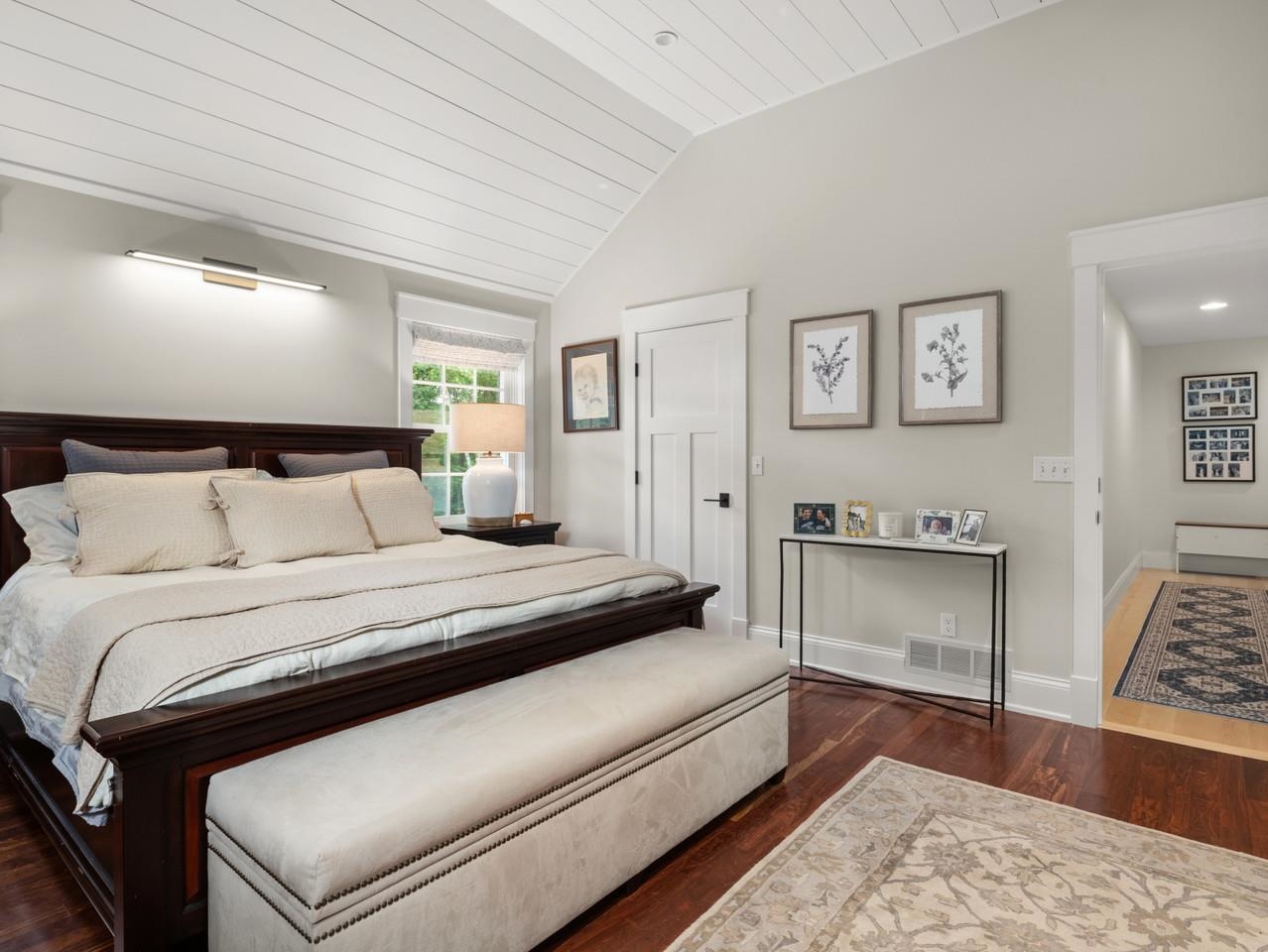 Vaulted primary bedroom