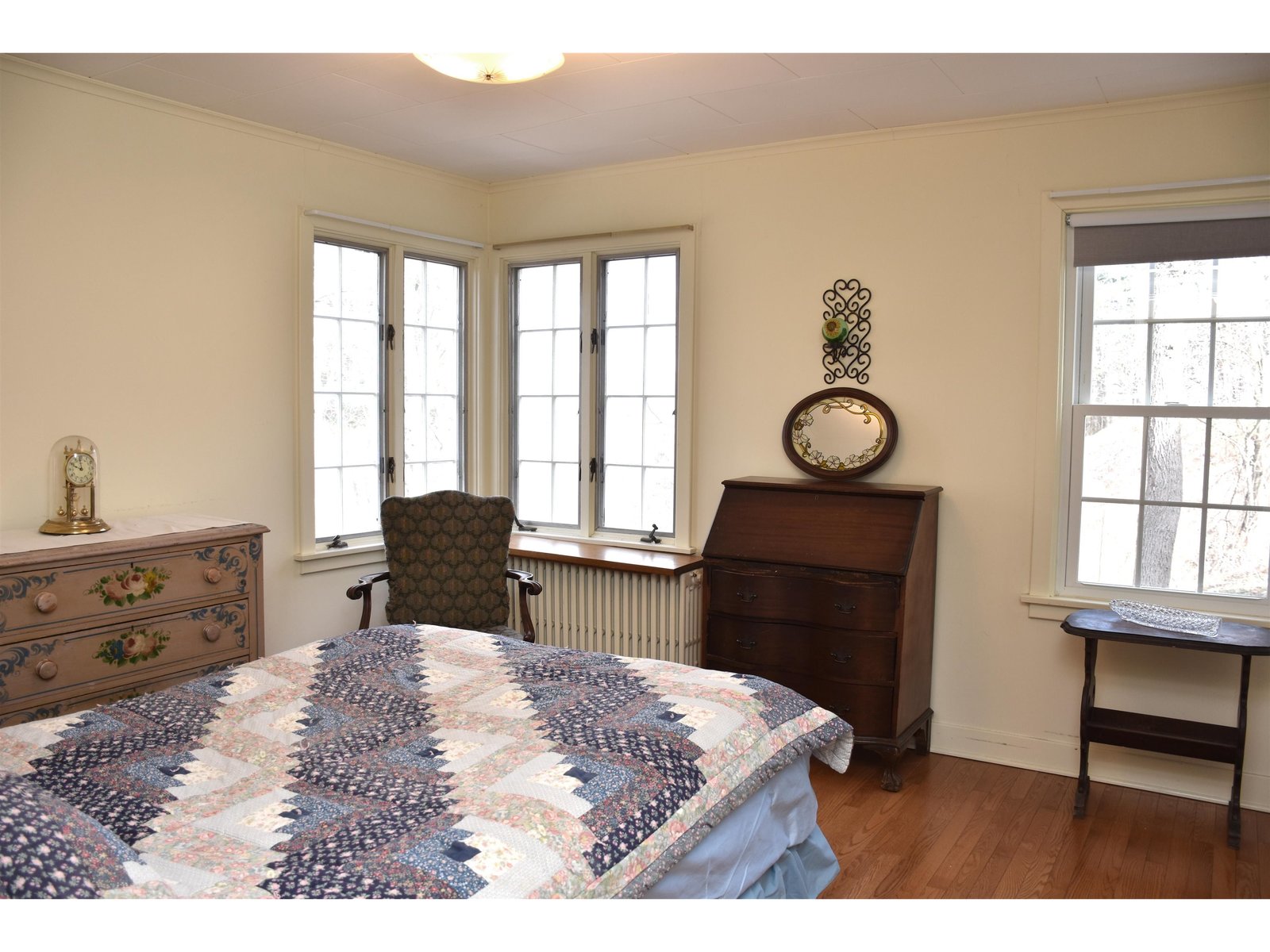 First floor bedroom, den or office with exit door