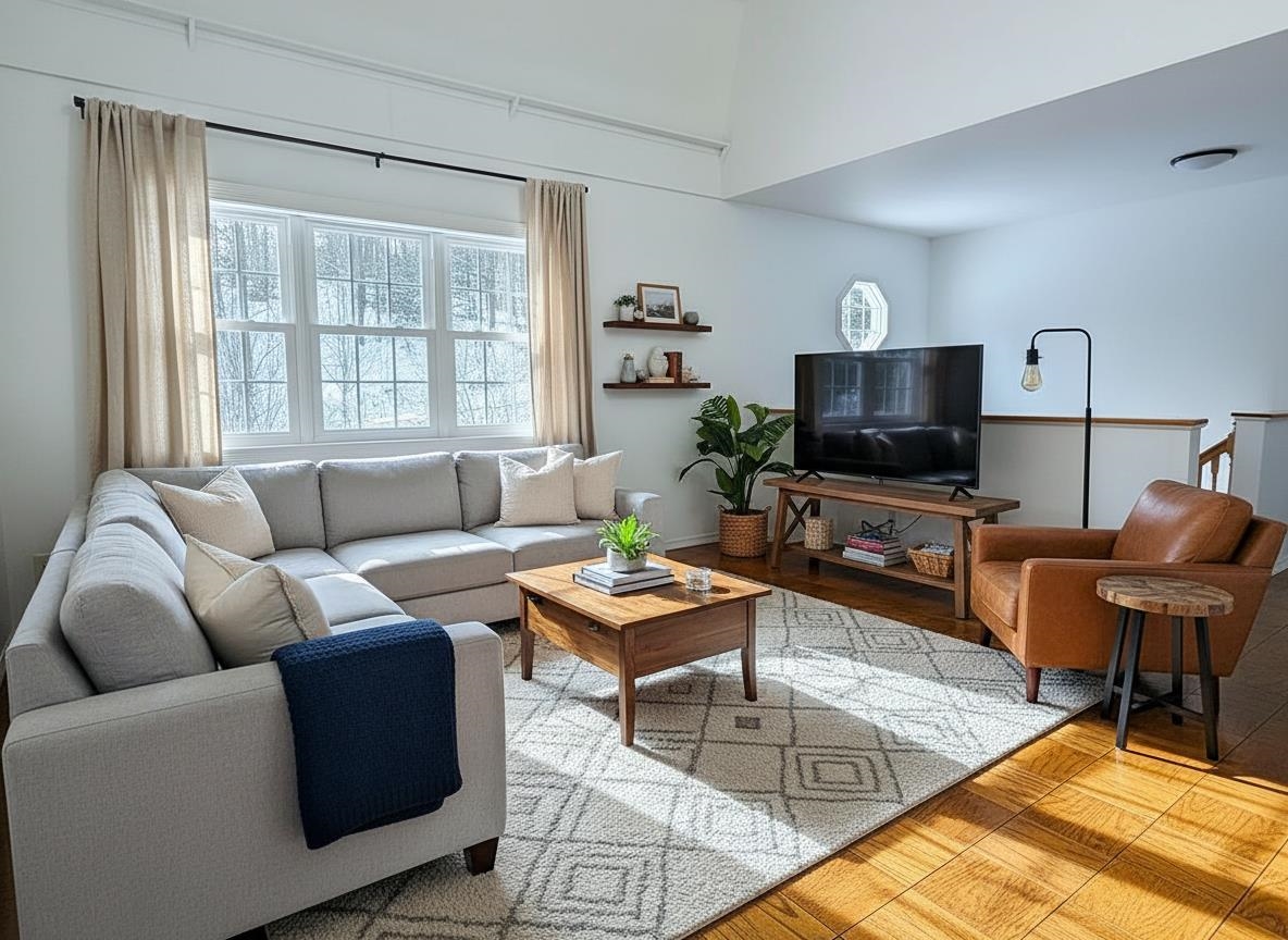 Virtually Staged Living Room
