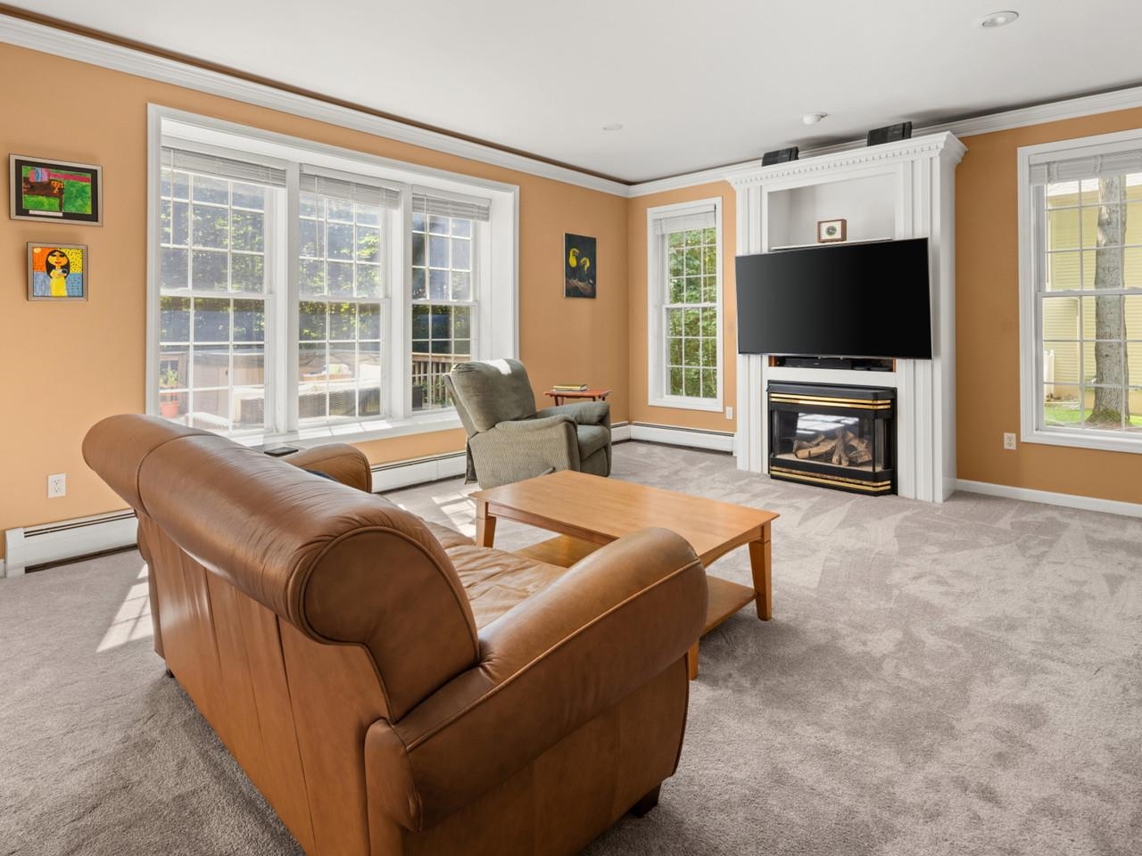 Fire-Lit Family Room