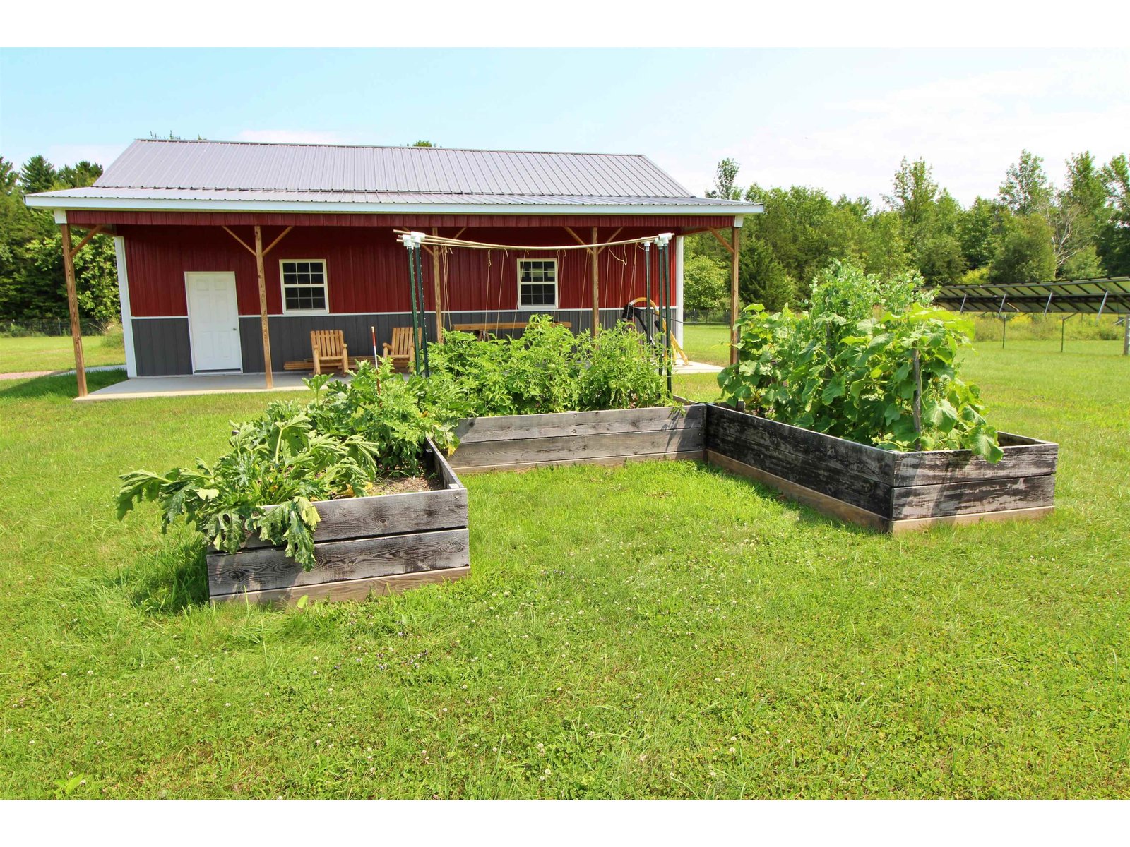 Raised beds and new shop