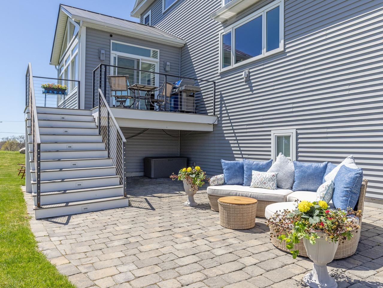Stairs to back patio
