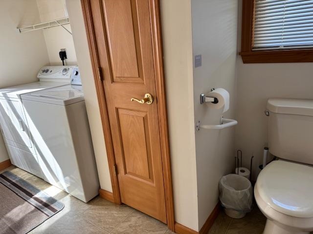 Bathroom with laundry
