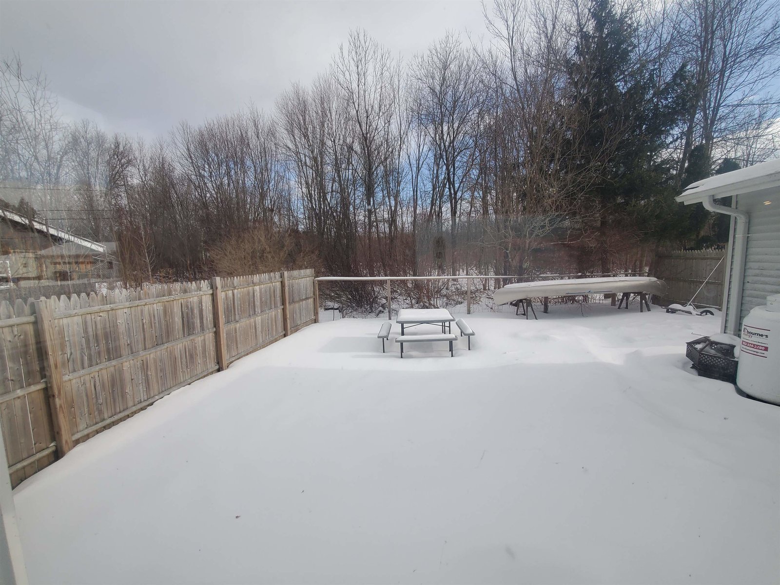 Fenced back yard