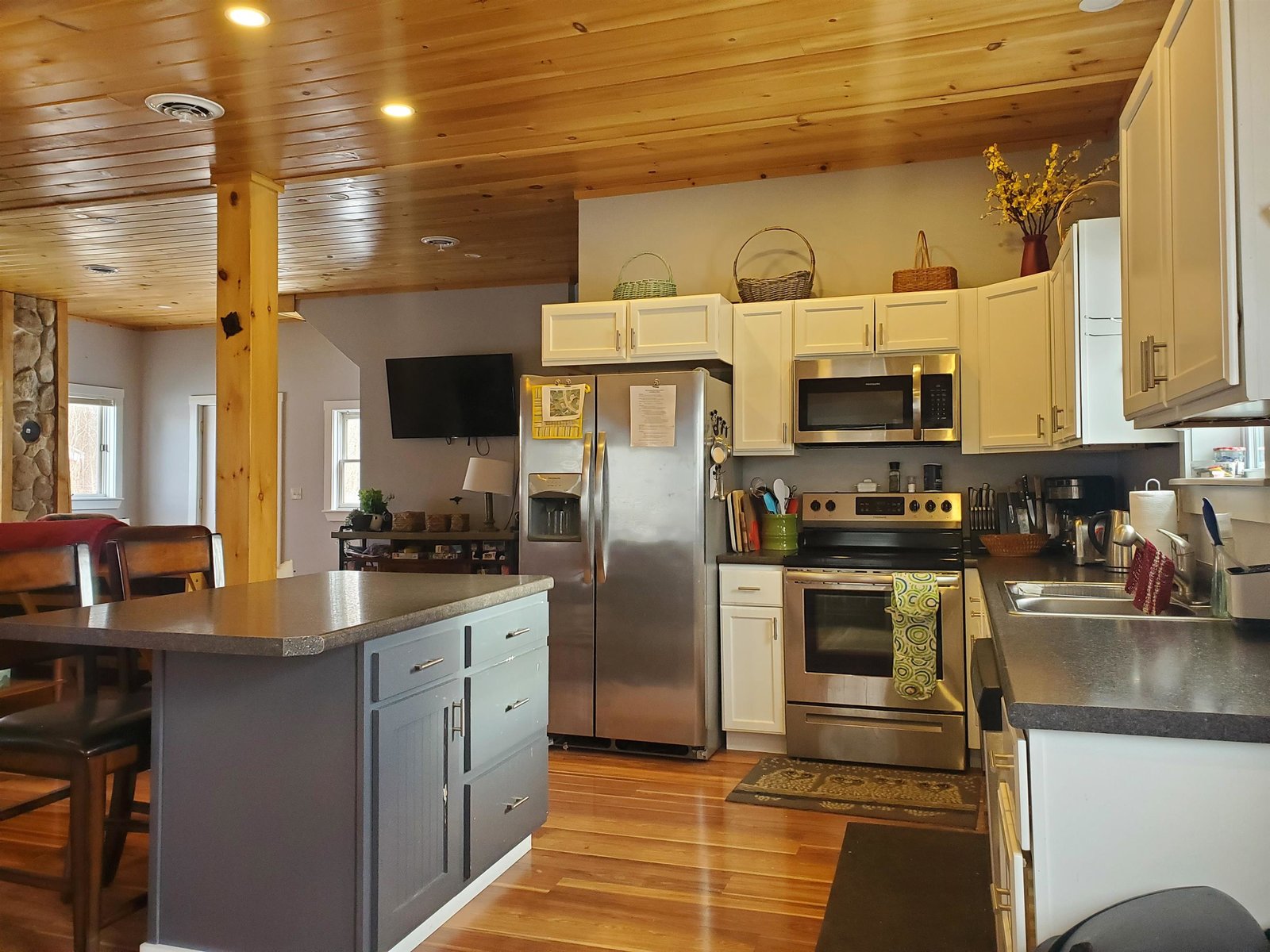 Renovated kitchen with stainless appliances