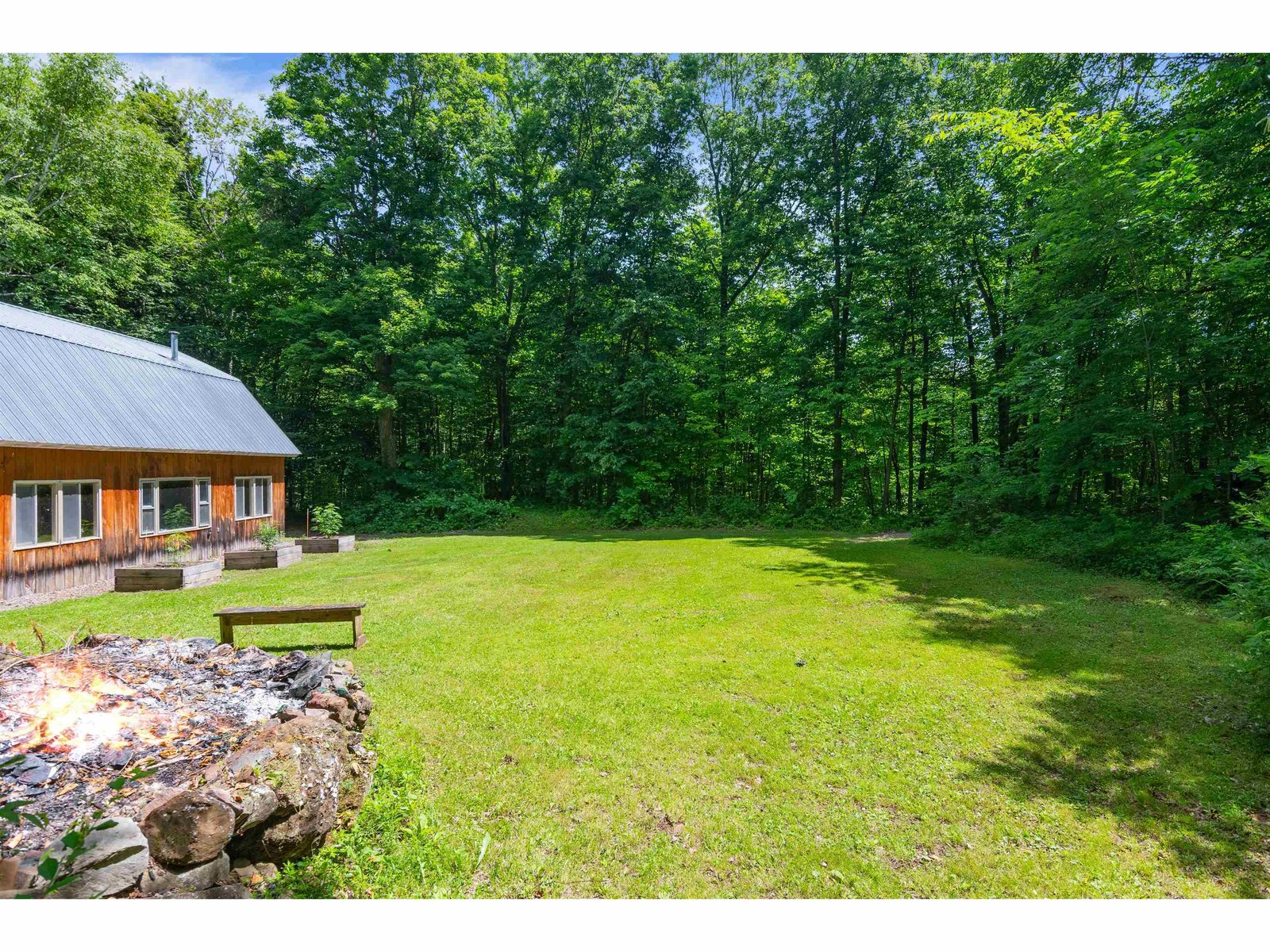 Open space around barn