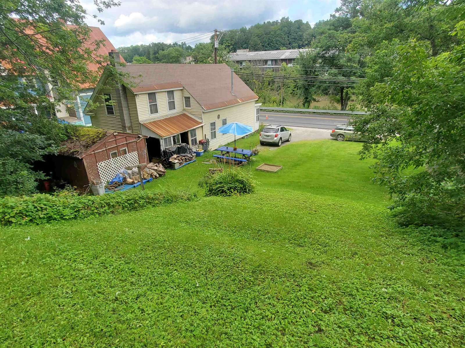View from top of yard