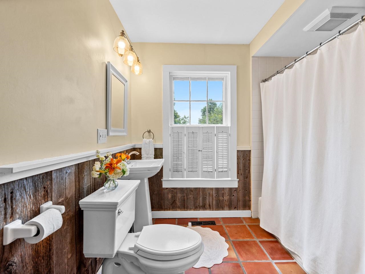 Bright Bath with Rustic Charm