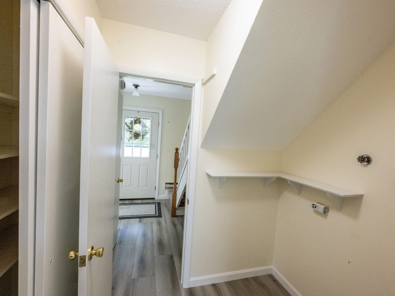 Pantry closet off kitchen