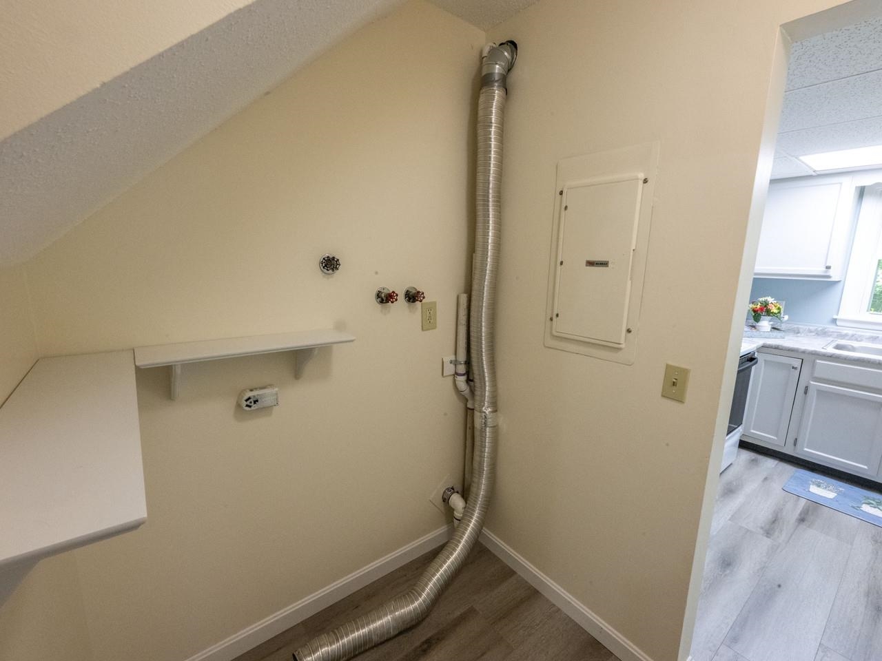 First-floor laundry area