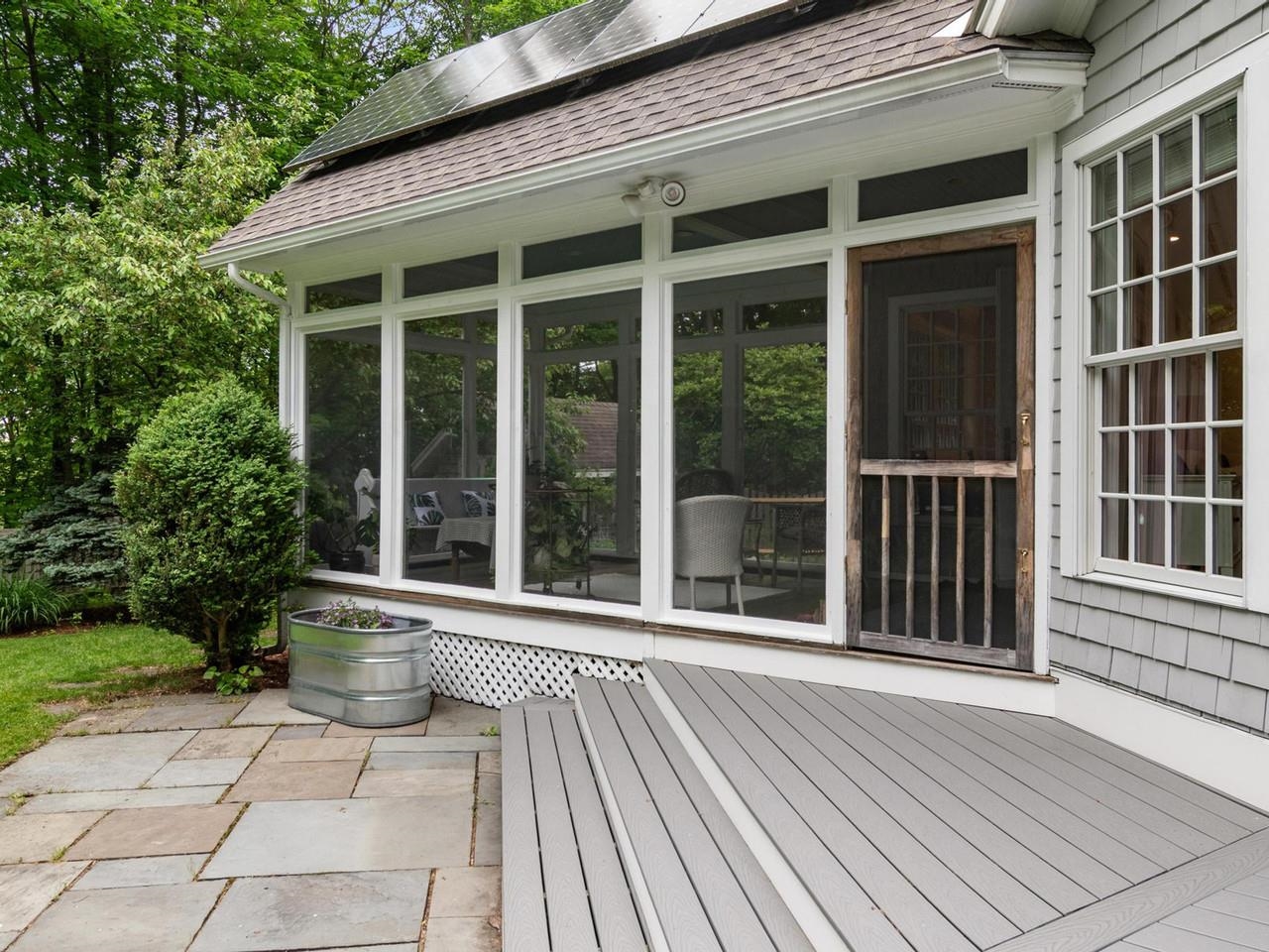 Trex Deck and Stone Patio