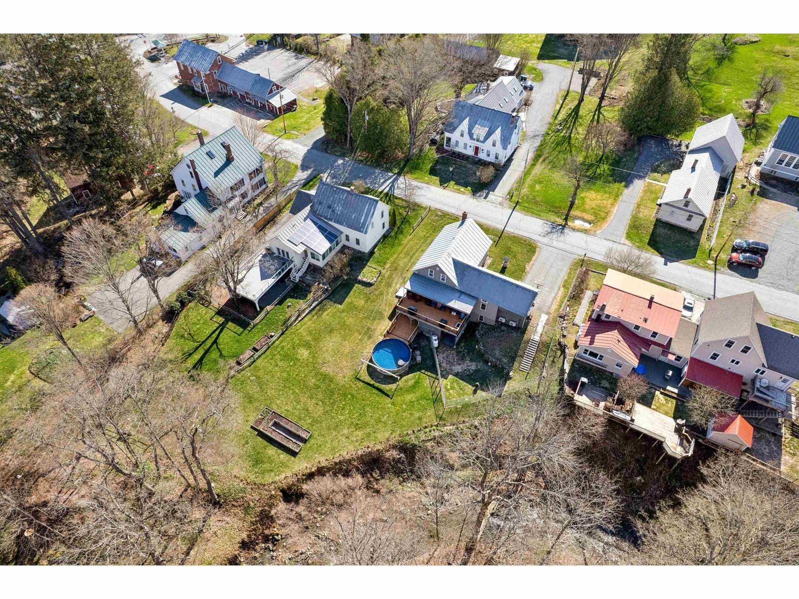 Aerial of 88 Happy Valley Road neighborhood