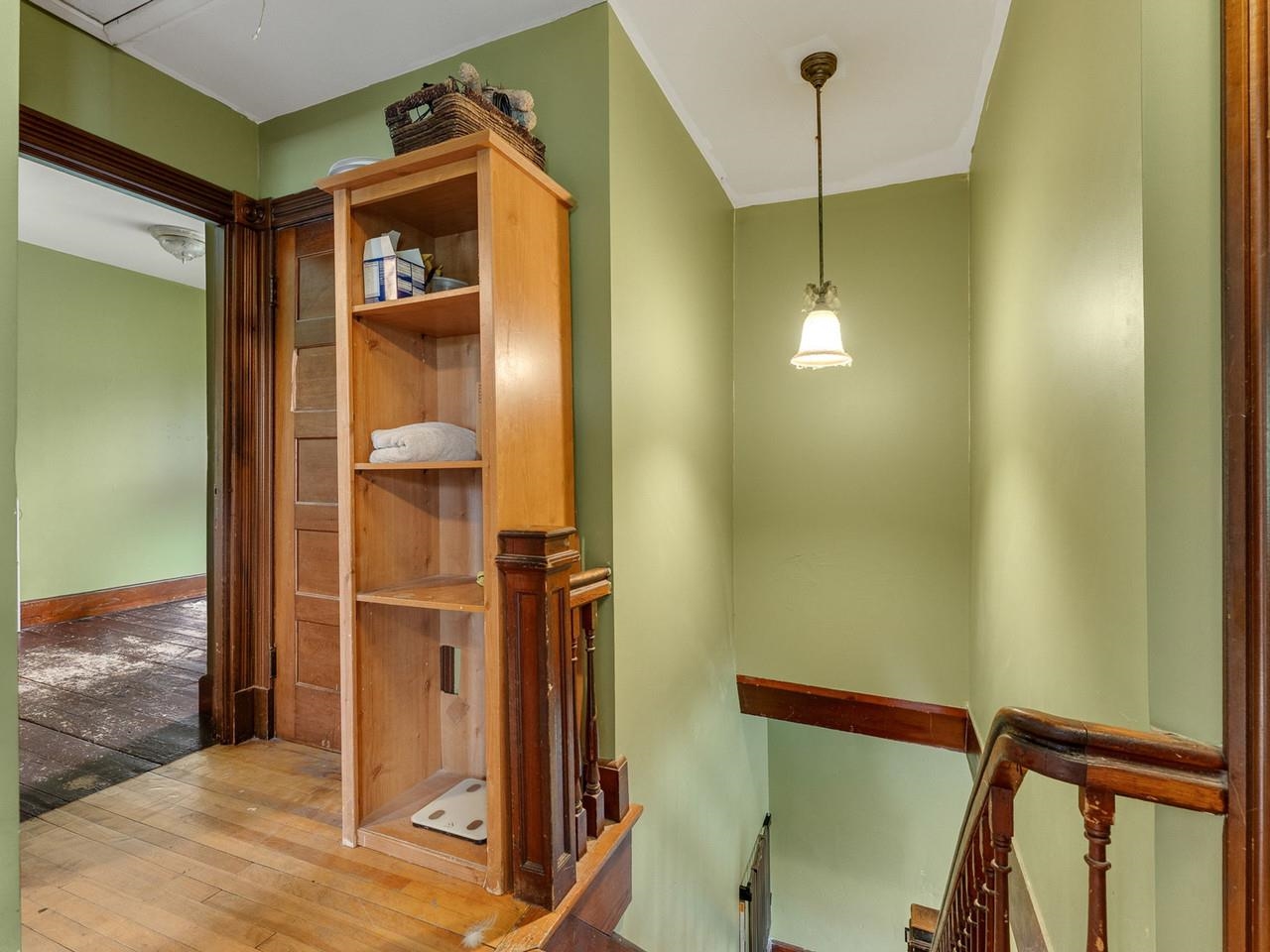 Hallway with wood built-ins