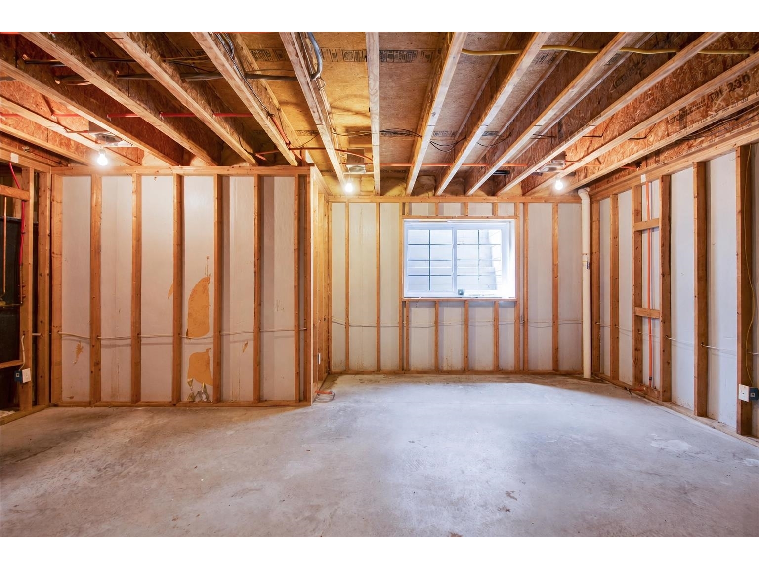 Unfinished Basement with Egress