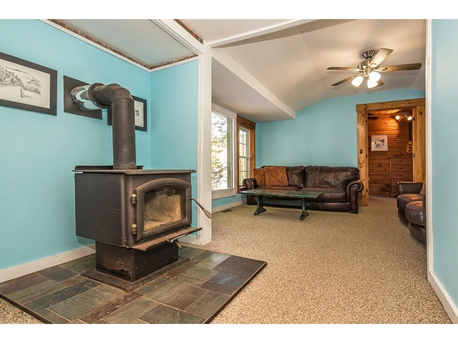 Centrally Located Wood Stove