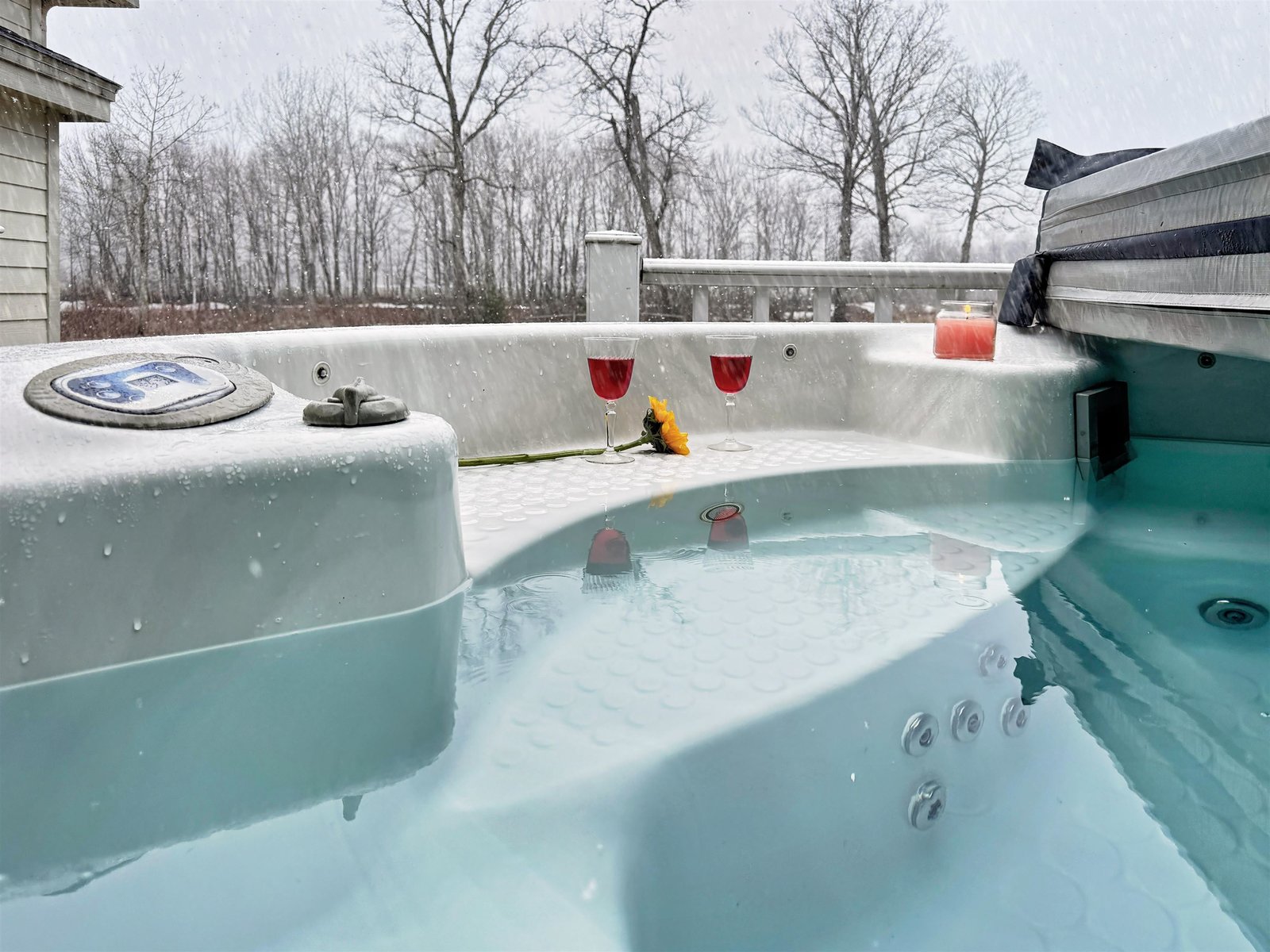 Hot Tub on a Snowy Day