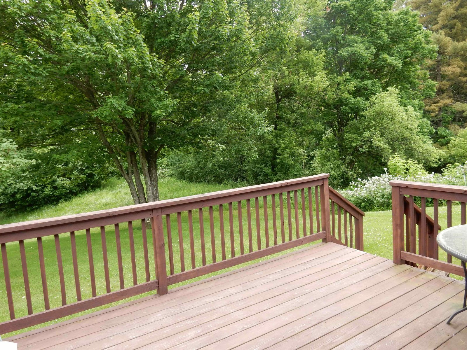 spacious back deck