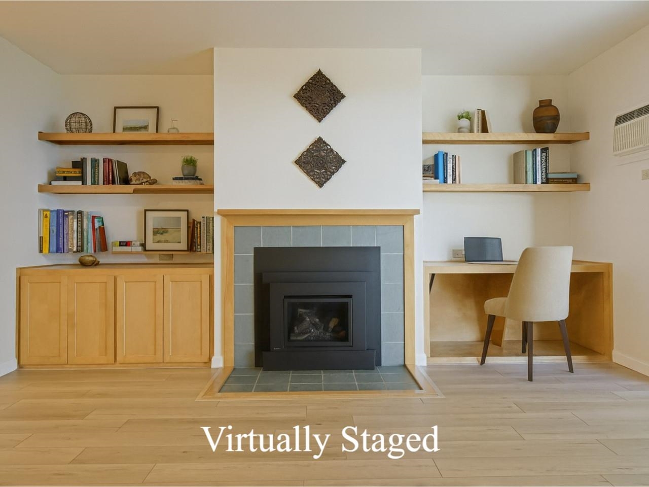 Gas Fireplace with Built-ins