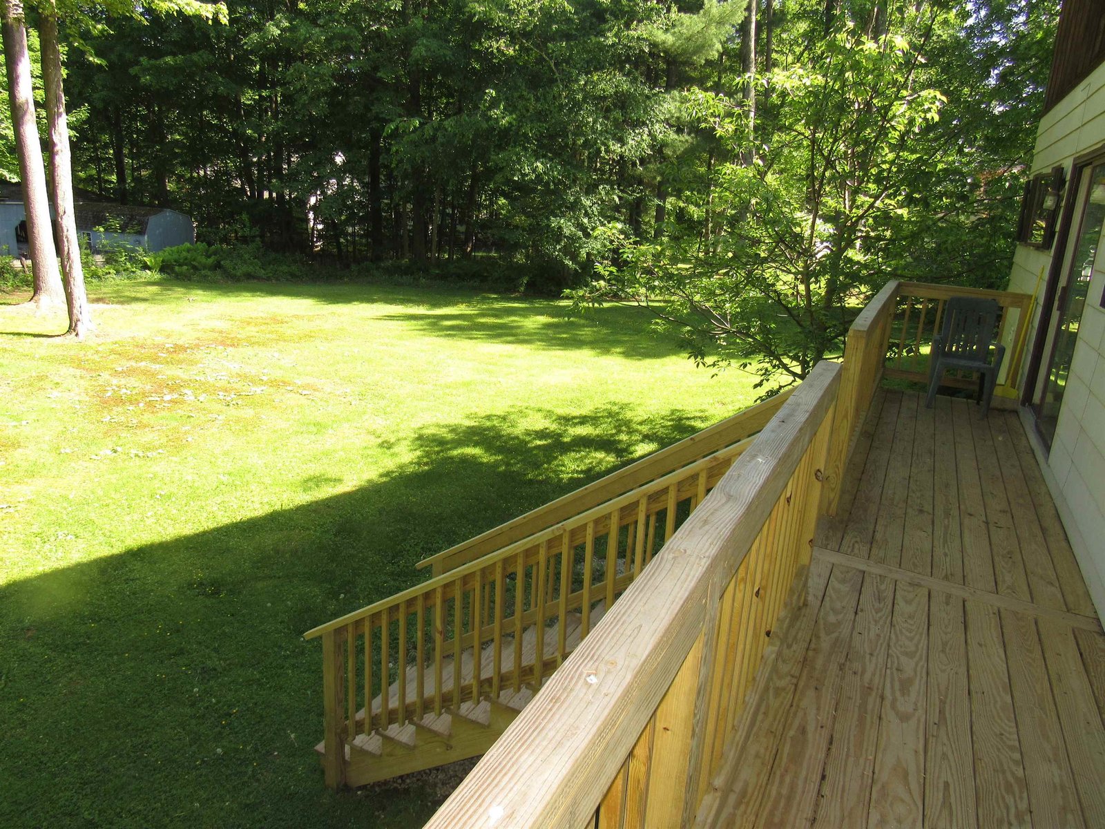 New Deck Leads to the Private Back Yard