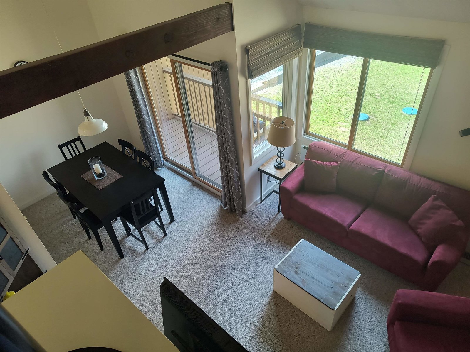 Bird's eye view - Dining and Living rooms