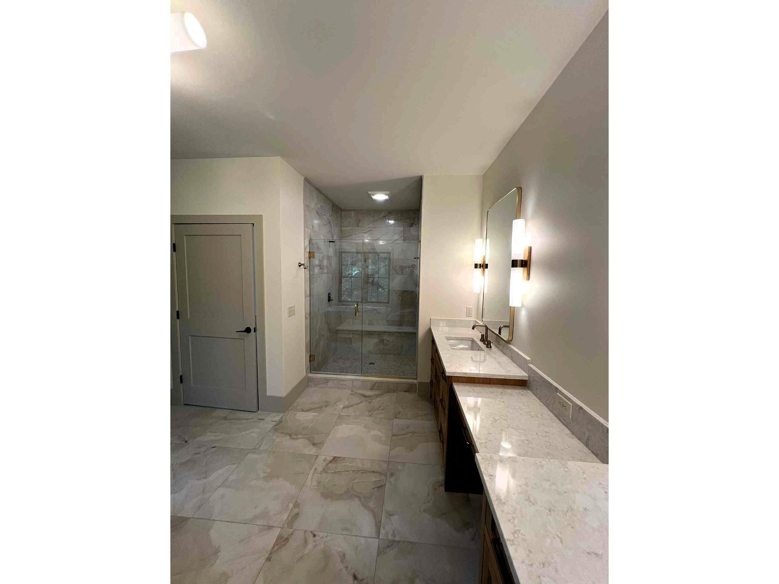 Master Bath updated with Glass Entry Door