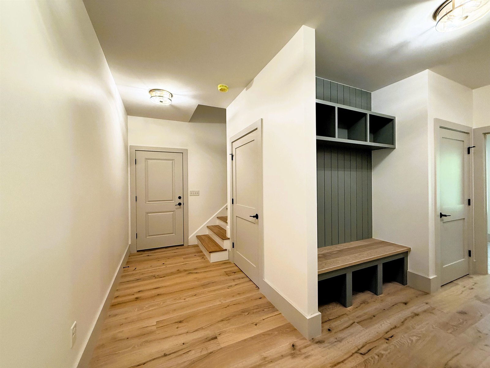 Garage Entry with custom Mudroom