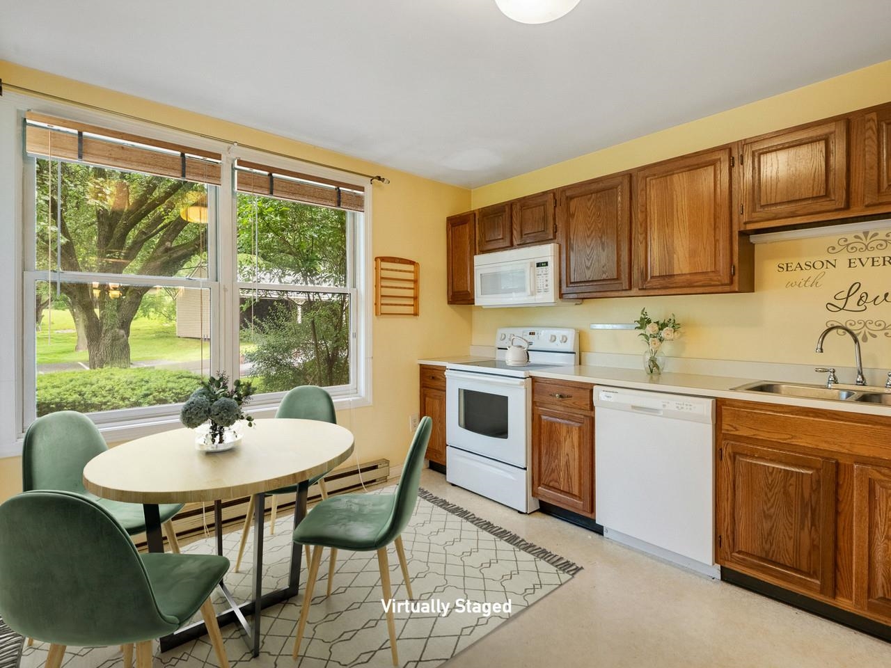 Virtually staged kitchen