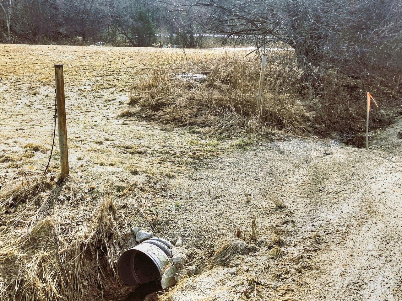 Driveway culvert installed