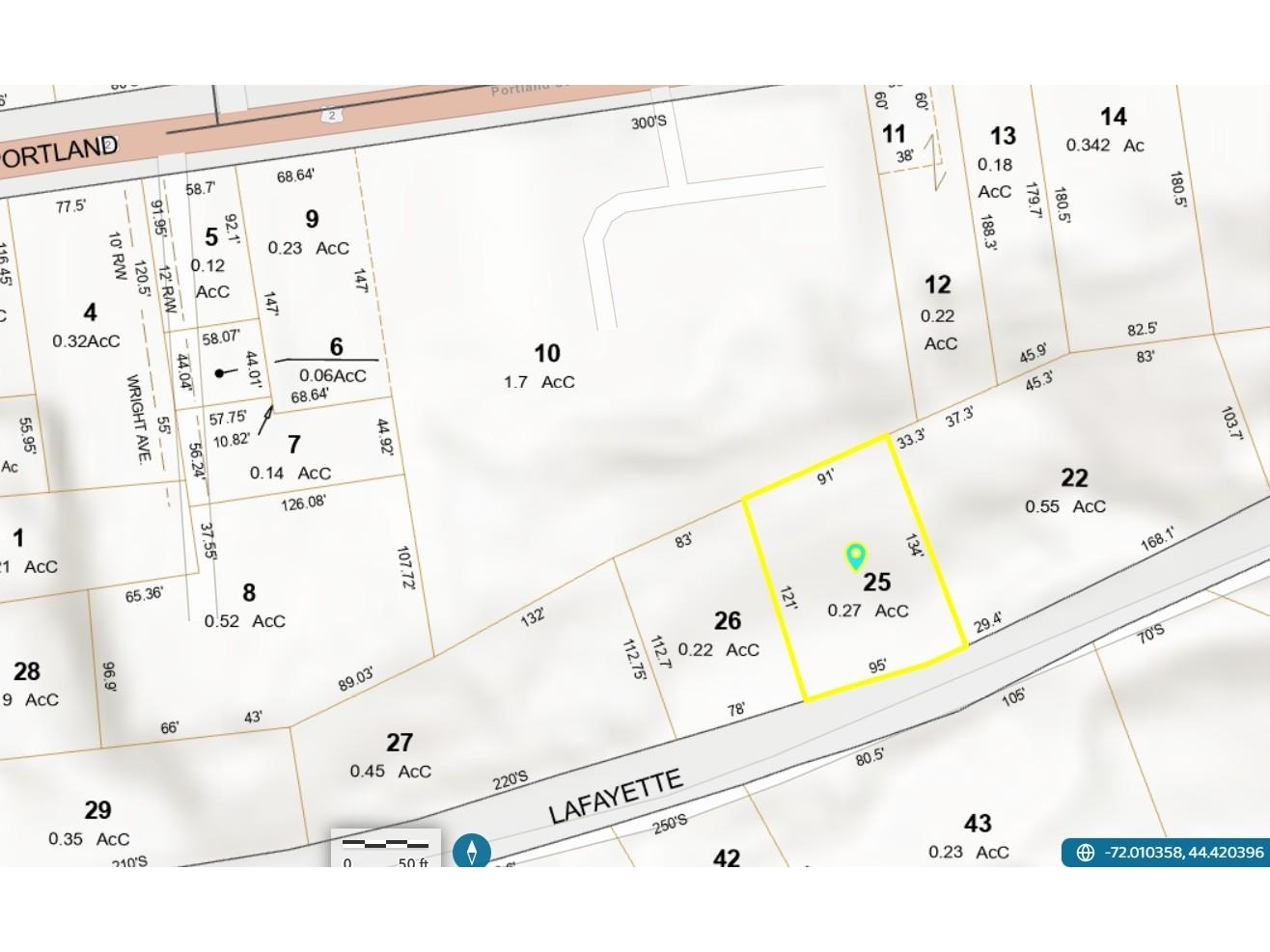 Adjacent lot
