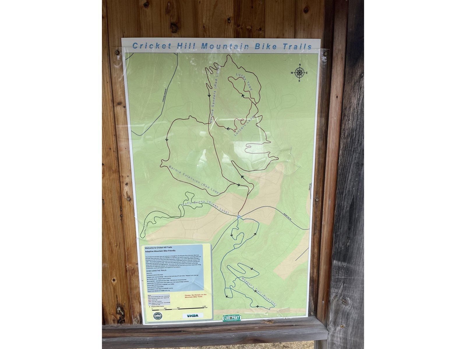 Cricket Hill mtn bike trail map