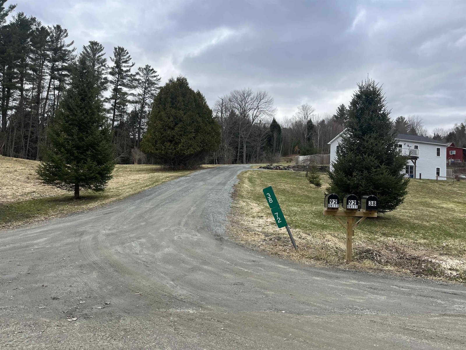 Picture of start of Haley Drive (the shared access to Lots 4 and 5)