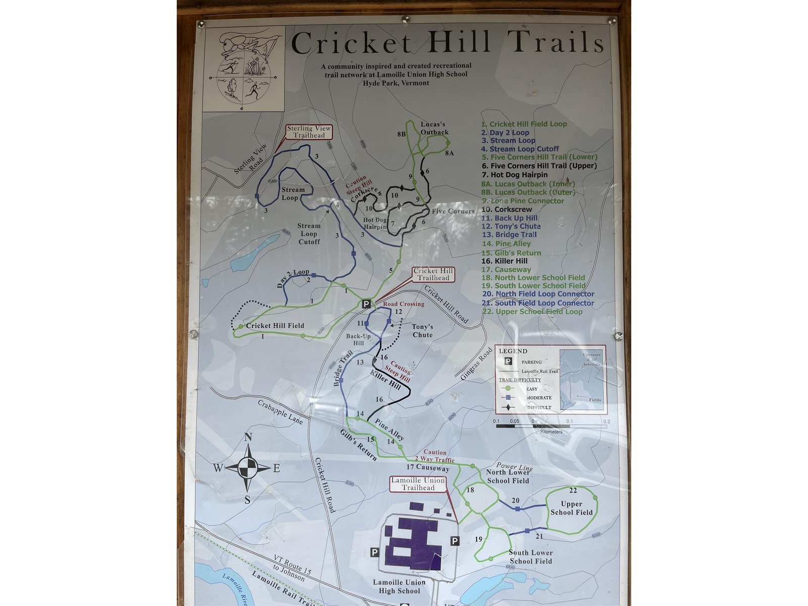 Cricket Hill Trail map