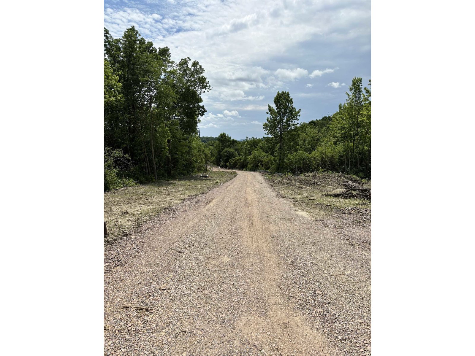 Roughed in private road - lot at the end of the road