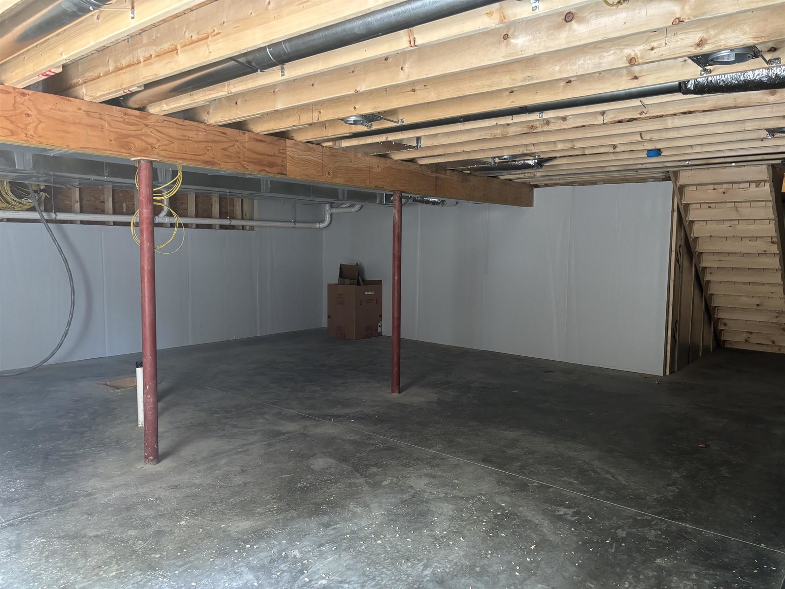 Huge basement roughed in for future finishing