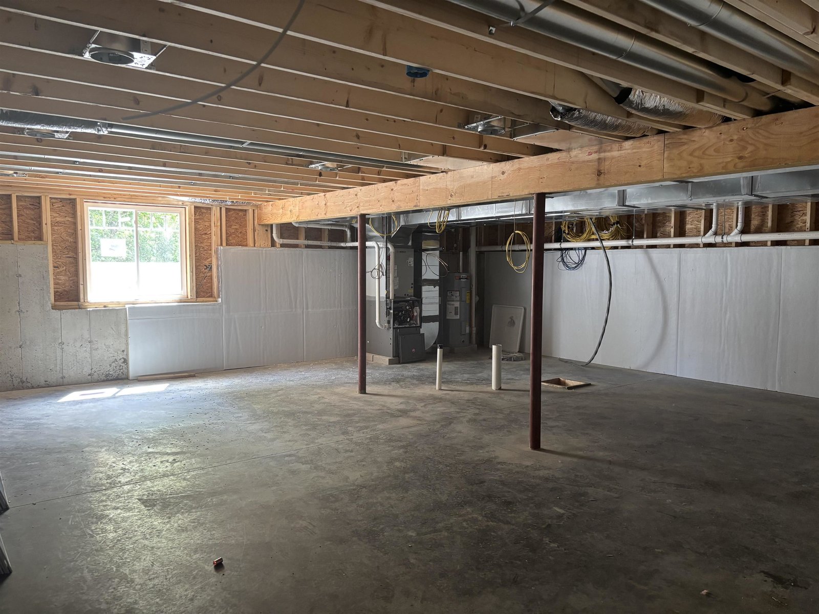 Large egress windows in basement for lots of light