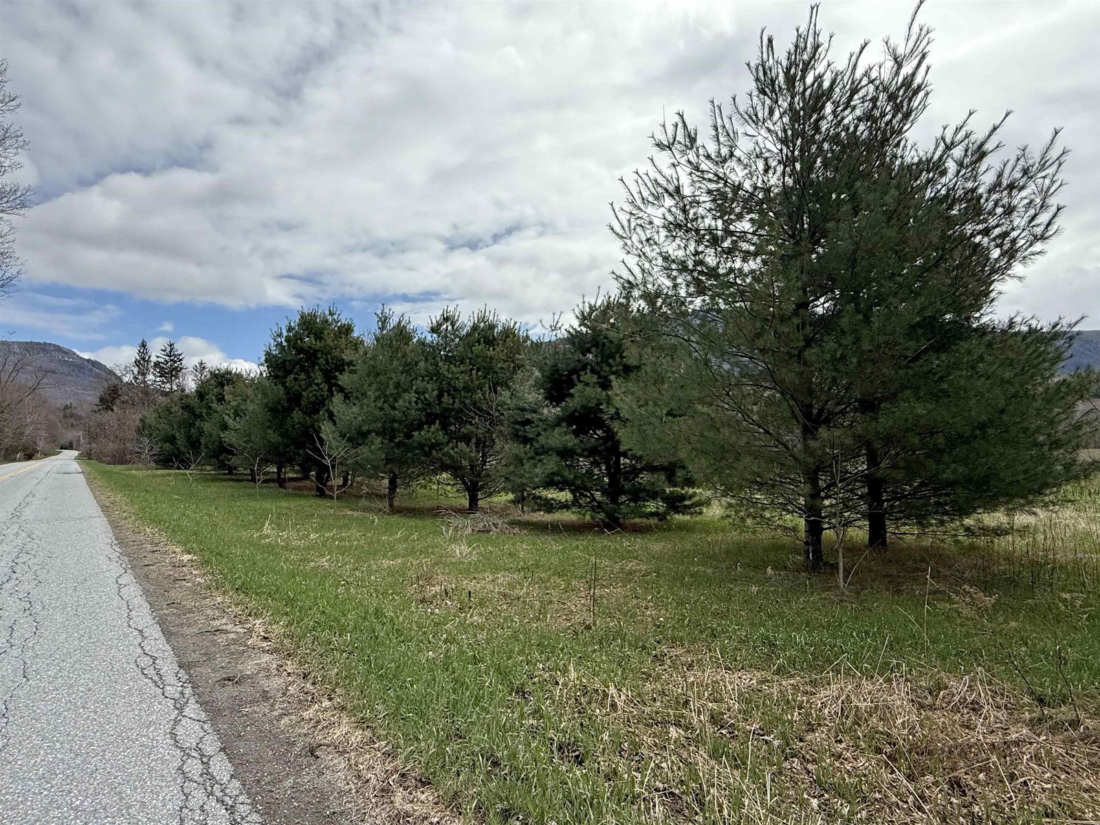 Road line looking east