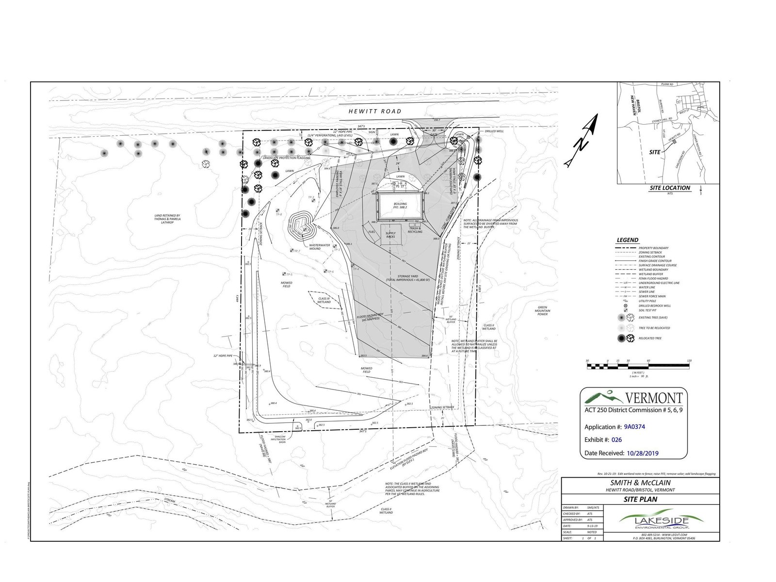 Site plan (building not constructed)