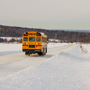 School bus winter